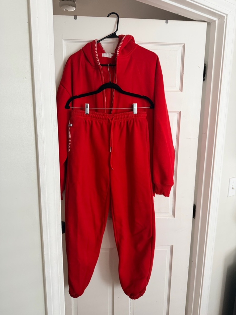 Matching Red Sweatsuit